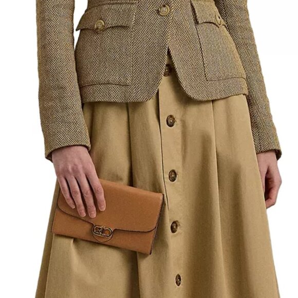 SALE!  ✅ LRL Leather Medium Adair Crossbody Bag BUFF ✨ NWT'S - Picture 8 of 17